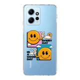 Manitoba Xiaomi Redmi Note 12 4G ile Uyumlu Every Day Tasarımlı Baskılı Şeffaf Telefon Kılıfı, Çok Renkli