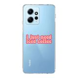 Manitoba Xiaomi Redmi Note 12 4G ile Uyumlu Iced Coffee Tasarımlı Baskılı Şeffaf Telefon Kılıfı
