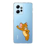 Manitoba Xiaomi Redmi Note 12 4G ile Uyumlu Jerry Tasarımlı Baskılı Şeffaf Silikon Telefon Kılıfı