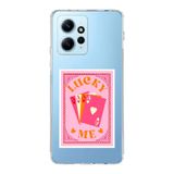 Manitoba Xiaomi Redmi Note 12 4G ile Uyumlu Lucky Me Tasarımlı Baskılı Şeffaf Telefon Kılıfı, Çok Renkli