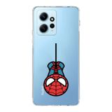 Manitoba Xiaomi Redmi Note 12 4G ile Uyumlu Örümcek Tasarımlı Baskılı Şeffaf Telefon Kılıfı