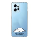 Manitoba Xiaomi Redmi Note 12 4G ile Uyumlu Overthinking Tasarımlı Baskılı Şeffaf Telefon Kılıfı
