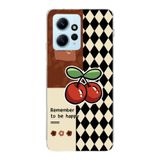 Manitoba Xiaomi Redmi Note 12 4G ile Uyumlu Remember To Be Happy Tasarımlı Baskılı Şeffaf Telefon Kılıfı, Çok Renkli