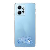 Manitoba Xiaomi Redmi Note 12 4G ile Uyumlu Sevimli Ayı Tasarımlı Baskılı Şeffaf Telefon Kılıfı