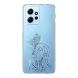 Manitoba Xiaomi Redmi Note 12 4G ile Uyumlu Soyut Sanat Tasarımlı Baskılı Şeffaf Telefon Kılıfı