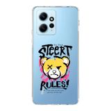Manitoba Xiaomi Redmi Note 12 4G ile Uyumlu Street Rules Tasarımlı Baskılı Şeffaf Telefon Kılıfı, Çok Renkli