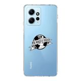 Manitoba Xiaomi Redmi Note 12 4G ile Uyumlu The World Is Yours Tasarımlı Baskılı Şeffaf Telefon Kılıfı