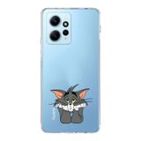 Manitoba Xiaomi Redmi Note 12 4G ile Uyumlu Tom Tasarımlı Baskılı Şeffaf Silikon Telefon Kılıfı, Çok Renkli