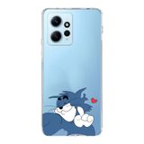Manitoba Xiaomi Redmi Note 12 4G ile Uyumlu Tom Tasarımlı Baskılı Şeffaf Silikon Telefon Kılıfı