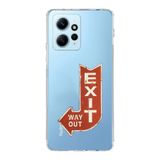 Manitoba Xiaomi Redmi Note 12 4G Uyumlu Exit Tasarımlı Baskılı Şeffaf Telefon Kılıfı