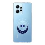 Manitoba Xiaomi Redmi Note 12 4G Uyumlu Nazar Göz Tasarımlı Baskılı Şeffaf Telefon Kılıfı