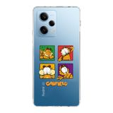 Manitoba Xiaomi Redmi Note 12 Pro 5G ile Uyumlu Baskılı Yumuşak Silikon Şeffaf Telefon Kılıfı, Garfield Desen