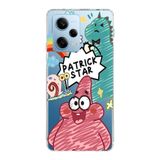 Manitoba Xiaomi Redmi Note 12 Pro 5G ile Uyumlu Baskılı Yumuşak Silikon Şeffaf Telefon Kılıfı, Patrick Star Desen