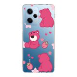 Manitoba Xiaomi Redmi Note 12 Pro 5G ile Uyumlu Baskılı Yumuşak Silikon Şeffaf Telefon Kılıfı, Pembe Desen