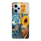 Manitoba Xiaomi Redmi Note 12 Pro 5G ile Uyumlu Baskılı Yumuşak Silikon Şeffaf Telefon Kılıfı, Van Gogh Deseni