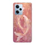 Manitoba Xiaomi Redmi Note 12 Pro 5G ile Uyumlu Baskılı Yumuşak Silikon Telefon Kılıfı, Pembe