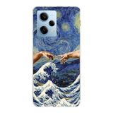 Manitoba Xiaomi Redmi Note 12 Pro 5G ile Uyumlu Baskılı Yumuşak Silikon Telefon Kılıfı, Sanat Deseni