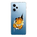 Manitoba Xiaomi Redmi Note 12 Pro 5G ile Uyumlu Garfield Tasarımlı Baskılı Şeffaf Telefon Kılıfı