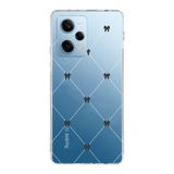 Manitoba Xiaomi Redmi Note 12 Pro 5G ile Uyumlu, Kurdeleler Tasarımlı, Baskılı Şeffaf Telefon Kılıfı