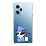 Manitoba Xiaomi Redmi Note 12 Pro 5G ile Uyumlu Mordecai Tasarımlı Baskılı Şeffaf Telefon Kılıfı