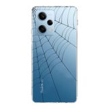 Manitoba Xiaomi Redmi Note 12 Pro 5G ile Uyumlu Örümcek Ağı Tasarımlı Baskılı Şeffaf Telefon Kılıfı