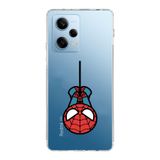 Manitoba Xiaomi Redmi Note 12 Pro 5G ile Uyumlu Örümcek Tasarımlı Baskılı Şeffaf Telefon Kılıfı