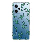 Manitoba Xiaomi Redmi Note 12 Pro 5G ile Uyumlu Şimşek Tasarımlı Baskılı Şeffaf Silikon Telefon Kılıfı