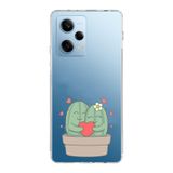 Manitoba Xiaomi Redmi Note 12 Pro 5G Uyumlu Baskılı Yumuşak Silikon Şeffaf Telefon Kılıfı, Kaktüs Desen