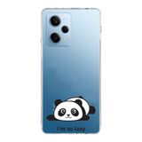 Manitoba Xiaomi Redmi Note 12 Pro 5G Uyumlu Baskılı Yumuşak Silikon Şeffaf Telefon Kılıfı, Panda Desen