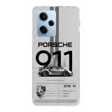 Manitoba Xiaomi Redmi Note 12 Pro 5G Uyumlu Baskılı Yumuşak Silikon Şeffaf Telefon Kılıfı, Porsche 911 Desen