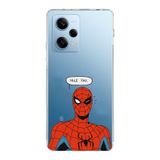 Manitoba Xiaomi Redmi Note 12 Pro 5G Uyumlu Baskılı Yumuşak Silikon Şeffaf Telefon Kılıfı, Spider-Man Desen