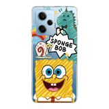 Manitoba Xiaomi Redmi Note 12 Pro 5G Uyumlu Baskılı Yumuşak Silikon Şeffaf Telefon Kılıfı, SpongeBob Desen