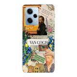 Manitoba Xiaomi Redmi Note 12 Pro 5G Uyumlu Baskılı Yumuşak Silikon Şeffaf Telefon Kılıfı, Van Gogh Deseni