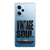 Manitoba Xiaomi Redmi Note 12 Pro 5G Uyumlu Baskılı Yumuşak Silikon Şeffaf Telefon Kılıfı, Vintage Soul Desen