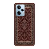 Manitoba Xiaomi Redmi Note 12 Pro 5G Uyumlu Baskılı Yumuşak Silikon Telefon Kılıfı, Bordo Desen
