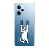 Manitoba Xiaomi Redmi Note 12 Pro 5G Uyumlu Kedi Tasarımlı Baskılı Şeffaf Telefon Kılıfı