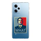 Manitoba Xiaomi Redmi Note 12 Pro 5G Uyumlu Michael Scott Tasarımlı Baskılı Şeffaf Telefon Kılıfı