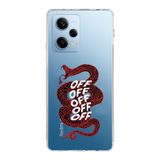Manitoba Xiaomi Redmi Note 12 Pro 5G Uyumlu Yılan Tasarımlı Baskılı Şeffaf Telefon Kılıfı