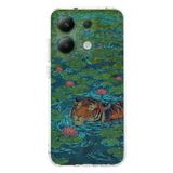 Manitoba Xiaomi Redmi Note 13 Pro 4G ile Uyumlu Baskılı Yumuşak Silikon Şeffaf Telefon Kılıfı, Kaplan Tasarımı
