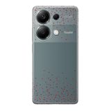 Manitoba Xiaomi Redmi Note 13 Pro 4G ile Uyumlu Baskılı Yumuşak Silikon Şeffaf Telefon Kılıfı, Kırmızı Kalp Deseni