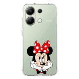 Manitoba Xiaomi Redmi Note 13 Pro 4G ile Uyumlu Baskılı Yumuşak Silikon Şeffaf Telefon Kılıfı, Minnie Mouse Desen