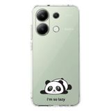 Manitoba Xiaomi Redmi Note 13 Pro 4G ile Uyumlu Baskılı Yumuşak Silikon Şeffaf Telefon Kılıfı, Panda Desen