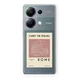 Manitoba Xiaomi Redmi Note 13 Pro 4G ile Uyumlu Baskılı Yumuşak Silikon Şeffaf Telefon Kılıfı, Roma Deseni