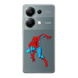 Manitoba Xiaomi Redmi Note 13 Pro 4G ile Uyumlu Baskılı Yumuşak Silikon Şeffaf Telefon Kılıfı, Spider-Man Desen