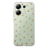 Manitoba Xiaomi Redmi Note 13 Pro 4G ile Uyumlu Baskılı Yumuşak Silikon Şeffaf Telefon Kılıfı, Yıldız Desen, Açık Yeşil