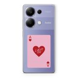 Manitoba Xiaomi Redmi Note 13 Pro 4G ile Uyumlu Lucky You Kart Tasarımlı Baskılı Şeffaf Telefon Kılıfı