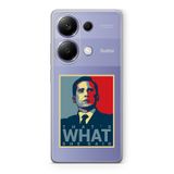 Manitoba Xiaomi Redmi Note 13 Pro 4G ile Uyumlu Michael Scott Tasarımlı Baskılı Şeffaf Telefon Kılıfı