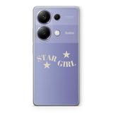 Manitoba Xiaomi Redmi Note 13 Pro 4G ile Uyumlu Star Girl Tasarımlı Baskılı Şeffaf Telefon Kılıfı