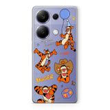Manitoba Xiaomi Redmi Note 13 Pro 4G ile Uyumlu Tigger Tasarımlı Baskılı Şeffaf Telefon Kılıfı