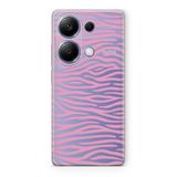 Manitoba Xiaomi Redmi Note 13 Pro 4G ile Uyumlu Zebra Desen Tasarımlı Baskılı Şeffaf Telefon Kılıfı